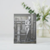 Robotfrau Postkarte (Stehend Vorderseite)