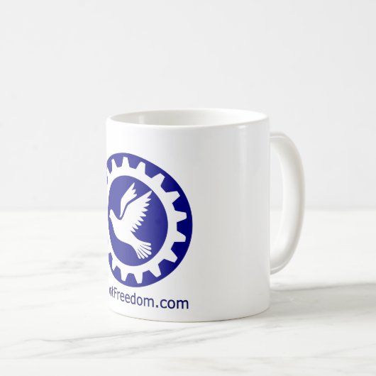 RobotFreedom.com Cup Kaffeetasse (VorderseiteRechts)