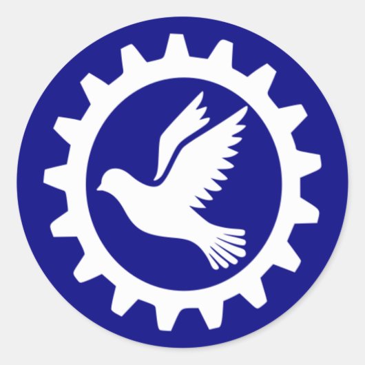 RobotFreedom.com Runder Aufkleber (Vorderseite)