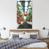 Robotic arms precisely pick ripe tomatoes  leinwanddruck (Insitu (Schlafzimmer))