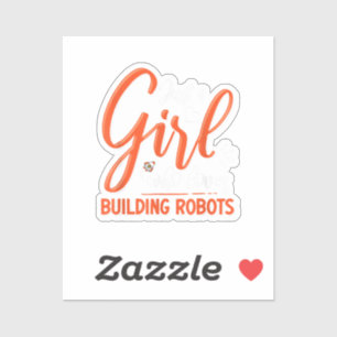 Robotics Engineer Robot Lover Engineering Girl Rob Aufkleber