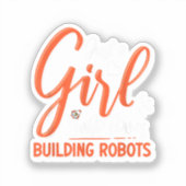 Robotics Engineer Robot Lover Engineering Girl Rob Aufkleber (Vorderseite)