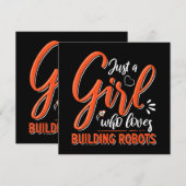 Robotics Engineer Robot Lover Engineering Girl Rob Dankeskarte (Vorne/Hinten)
