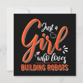 Robotics Engineer Robot Lover Engineering Girl Rob Dankeskarte (Rückseite)