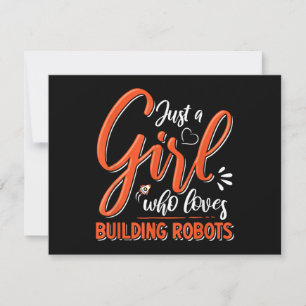 Robotics Engineer Robot Lover Engineering Girl Rob Feiertagskarte
