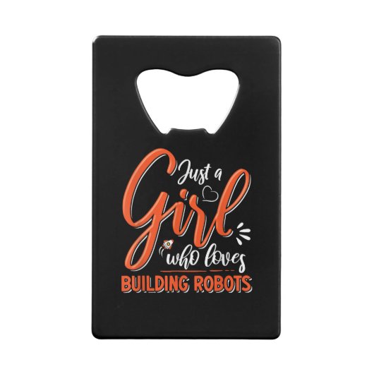 Robotics Engineer Robot Lover Engineering Girl Rob Geldbeutel Flaschenöffner (Vorderseite)