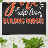 Robotics Engineer Robot Lover Engineering Girl Rob Geschirrtuch (Gefaltet)