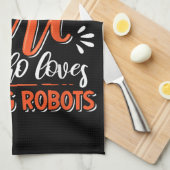 Robotics Engineer Robot Lover Engineering Girl Rob Geschirrtuch (Viertel Falte)