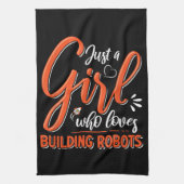 Robotics Engineer Robot Lover Engineering Girl Rob Geschirrtuch (Vertikal)