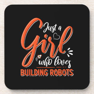 Robotics Engineer Robot Lover Engineering Girl Rob Getränkeuntersetzer