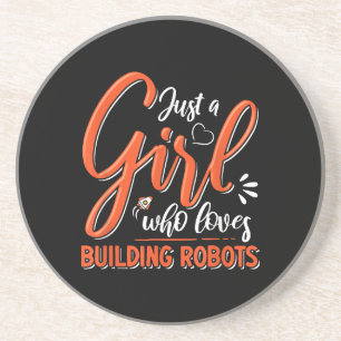 Robotics Engineer Robot Lover Engineering Girl Rob Getränkeuntersetzer