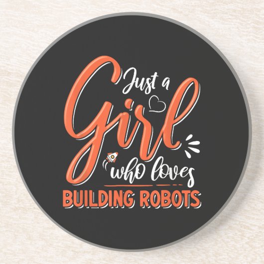 Robotics Engineer Robot Lover Engineering Girl Rob Getränkeuntersetzer (Vorne)