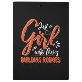 Robotics Engineer Robot Lover Engineering Girl Rob Klemmbrett (Rückseite)
