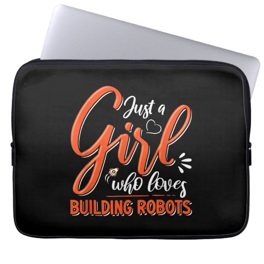 Robotics Engineer Robot Lover Engineering Girl Rob Laptopschutzhülle (Vorderseite)