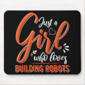 Robotics Engineer Robot Lover Engineering Girl Rob Mousepad (Vorne)