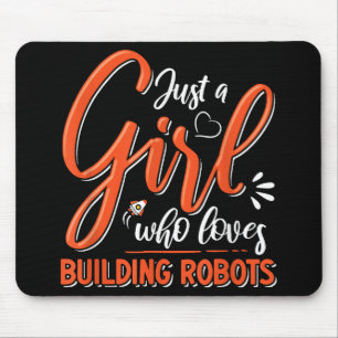 Robotics Engineer Robot Lover Engineering Girl Rob Mousepad