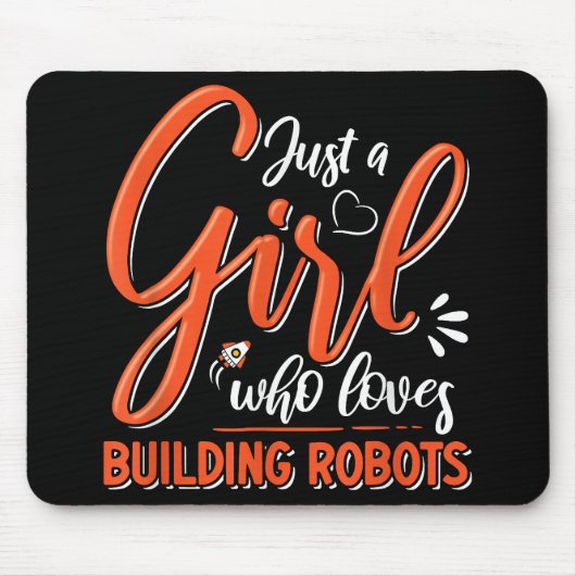 Robotics Engineer Robot Lover Engineering Girl Rob Mousepad (Vorne)
