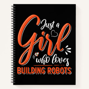 Robotics Engineer Robot Lover Engineering Girl Rob Notizblock