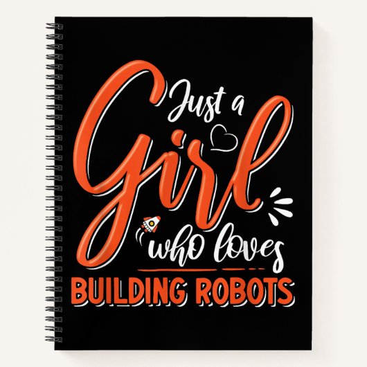 Robotics Engineer Robot Lover Engineering Girl Rob Notizblock (Vorderseite)