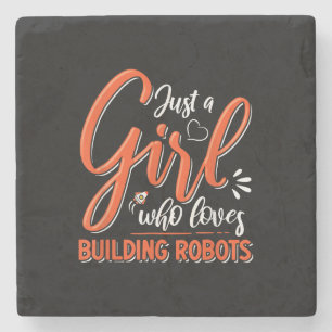 Robotics Engineer Robot Lover Engineering Girl Rob Steinuntersetzer