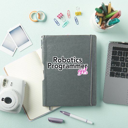 Robotics Programmer Girl Aufkleber (iPad Hülle)