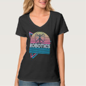 Robotics Robots Retro T-Shirt (Vorderseite)