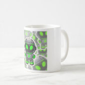 Robotik-Alien Kaffeetasse (VorderseiteRechts)
