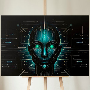 Robotik der künstlichen Intelligenz Leinwanddruck
