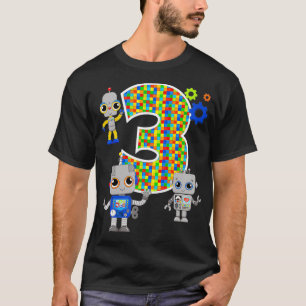 Robotik Engineer 3. Geburtstag STEM Party 3 Jahre T-Shirt