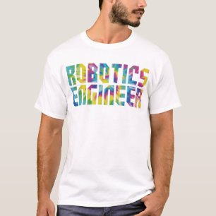Robotik Engineer Gefärbte Krawatte Retro T-Shirt