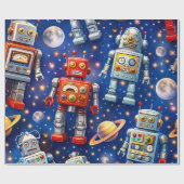Robotik-Erkundungskosten Geschenkpapier (Flach)