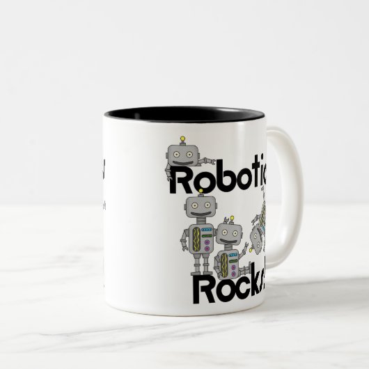 Robotik-Felsen Zweifarbige Tasse (VorderseiteRechts)