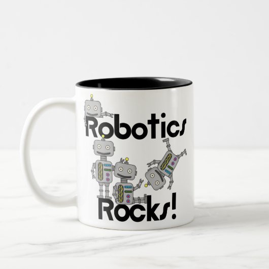 Robotik-Felsen Zweifarbige Tasse (Links)