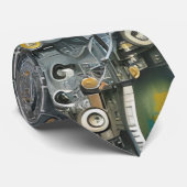 Robotik-Geek-Nerd-Technologie-Maschine Krawatte (Gerollt)