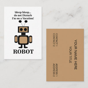 Robotik Humorvoller Roboter Visitenkarte