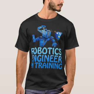 Robotik-Ingenieur in der Ausbildung eines sonnigen T-Shirt