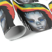Robotik Rastafarian Geschenkpapier (Rolleneckpunkt)