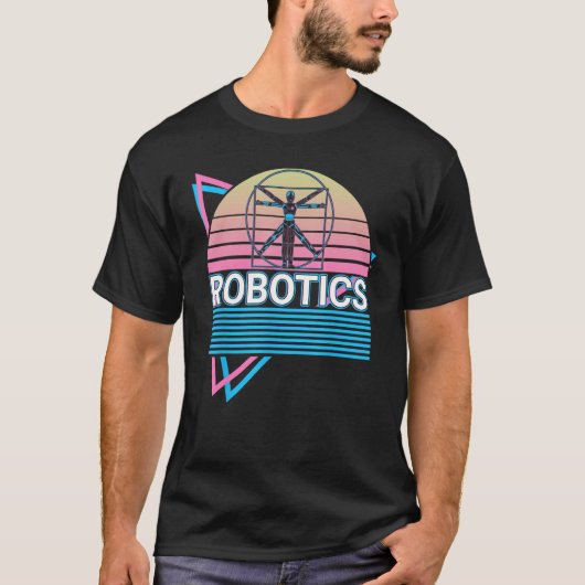 Robotik Roboter Retro T-Shirt (Vorderseite)