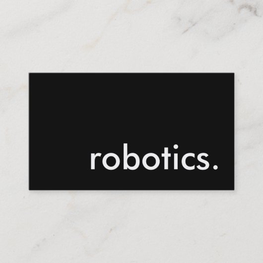 Robotik. Visitenkarte (Vorderseite)