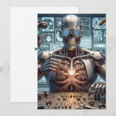 Robotingenieur Feiertagskarte (Vorne/Hinten)