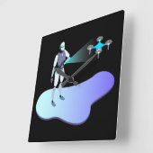 robotisch quadratische wanduhr (Winkel)