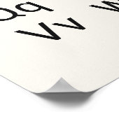 Roboto Schriftart Typografie Poster (Ecke)