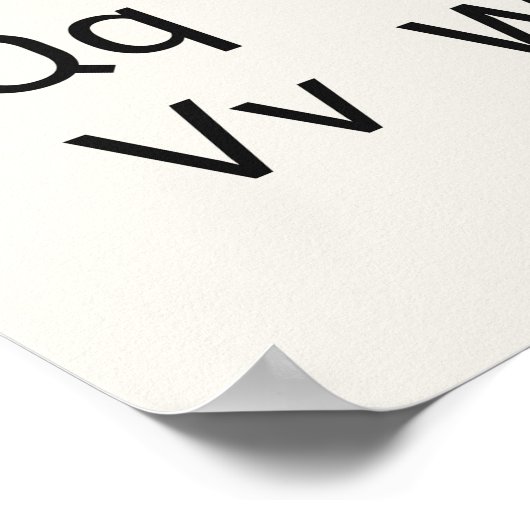 Roboto Schriftart Typografie Poster (Ecke)