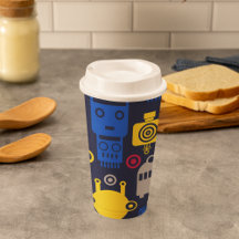 Robots-Cartoon-Muster