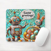 ROBOT'S EASTER GREETINGS Bunny Eggs ~ Mousepad (Mit Mouse)