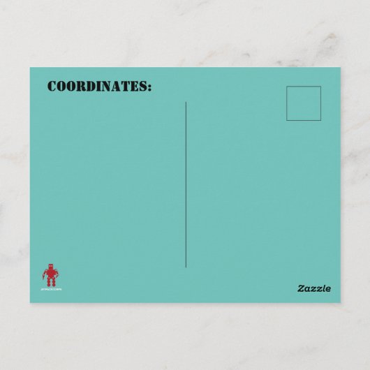 ROBOTS-FUNNY von Jetpackcorps Postkarte (Rückseite)