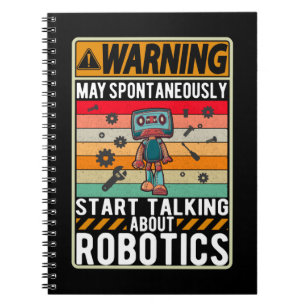 Robots Girls Boys Future Robotics Engineer Notizblock