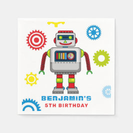 Robots Kindergeburtstag Party Napkins Serviette