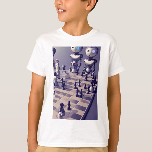 Robots playing chess kids t-shirt (Vorderseite)