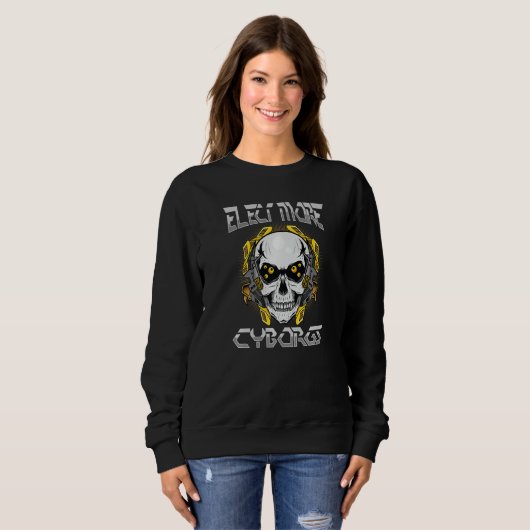 Robots Skull Artificial Intelligence - Ai Robotics Sweatshirt (Vorne ganz)